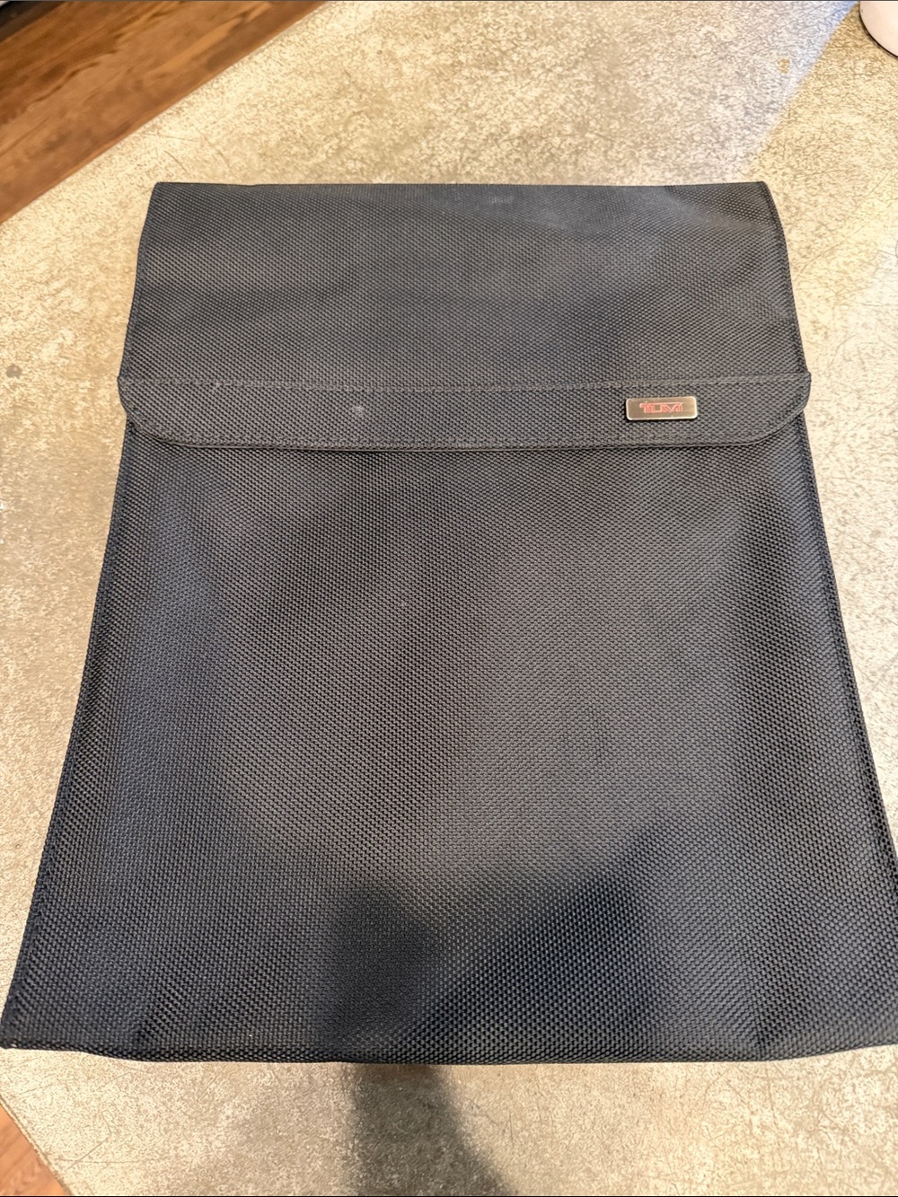 Tumi Black Nylon Laptop Sleeve with Front Flap